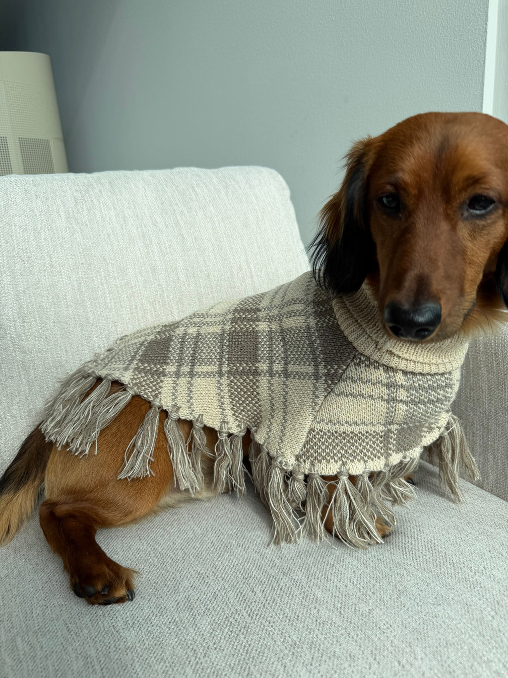 Damoré Plaid Poncho