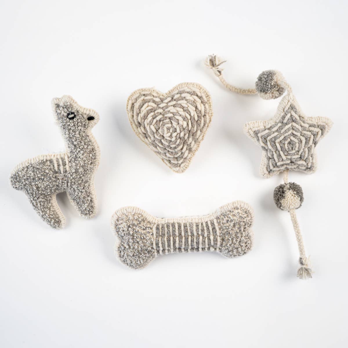 Alqo Wasi Wool Dog Toy — Bone