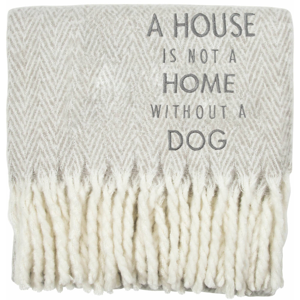 Dog - 50" x 60" Herringbone  Blanket
