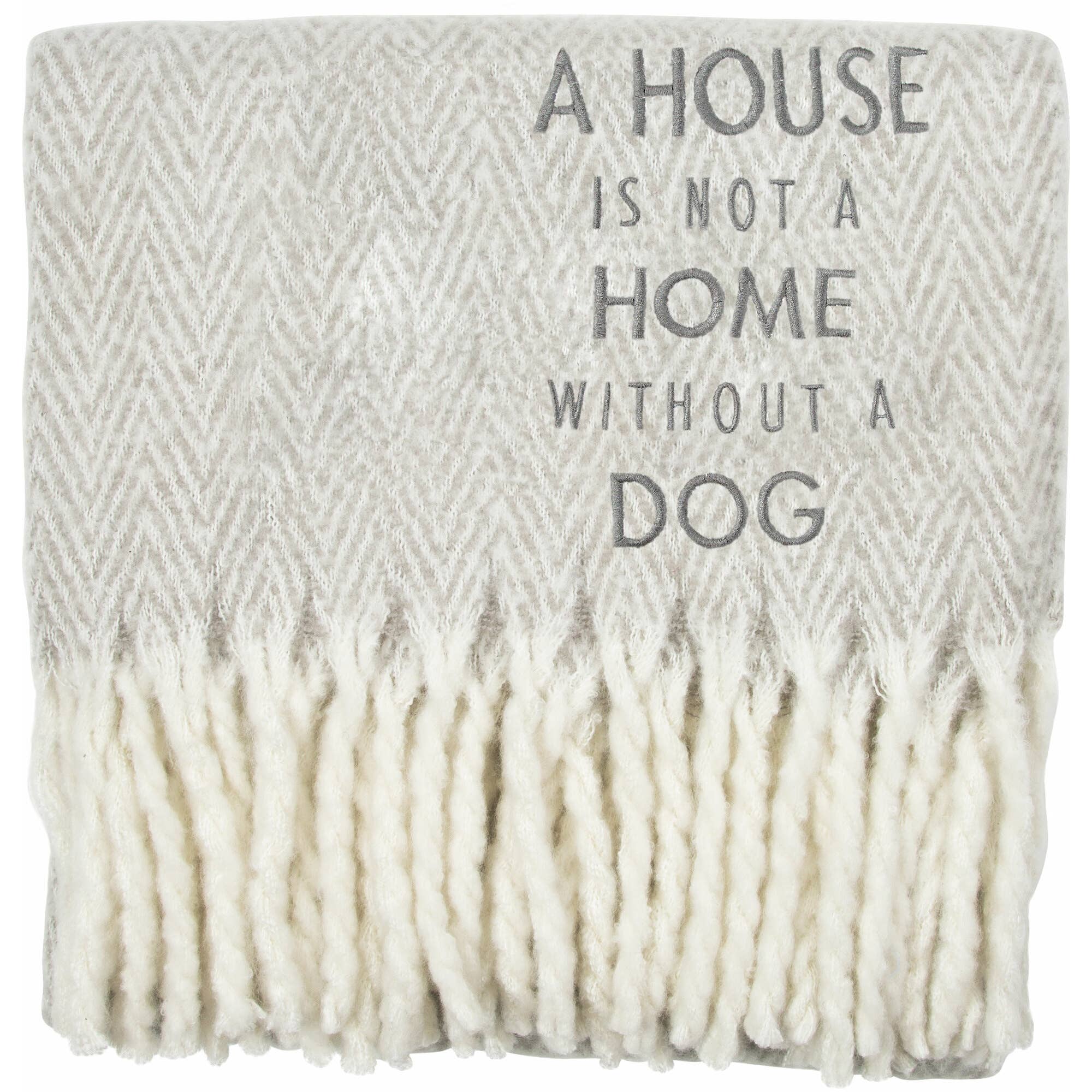 Dog - 50" x 60" Herringbone  Blanket