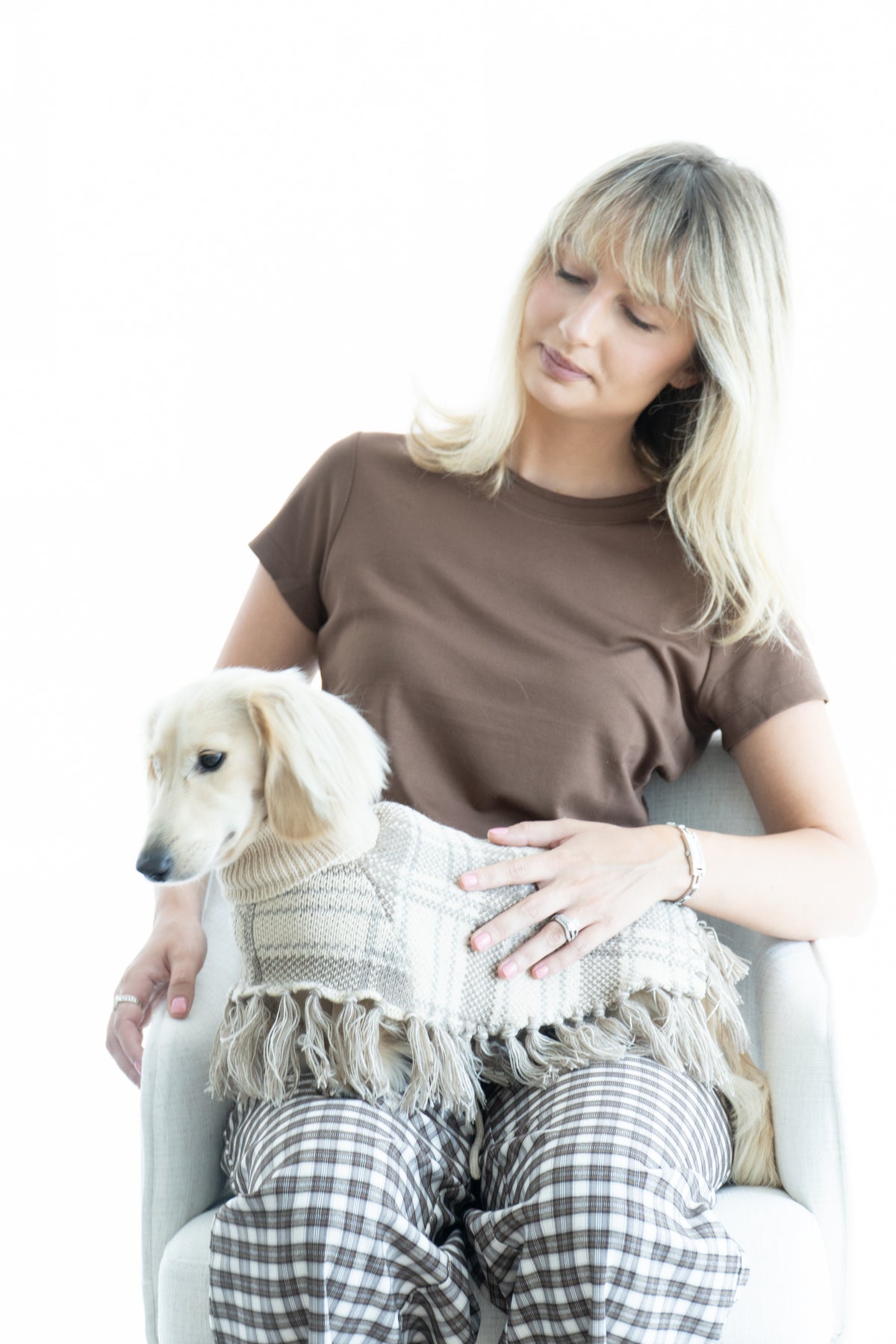 Damoré Plaid Poncho