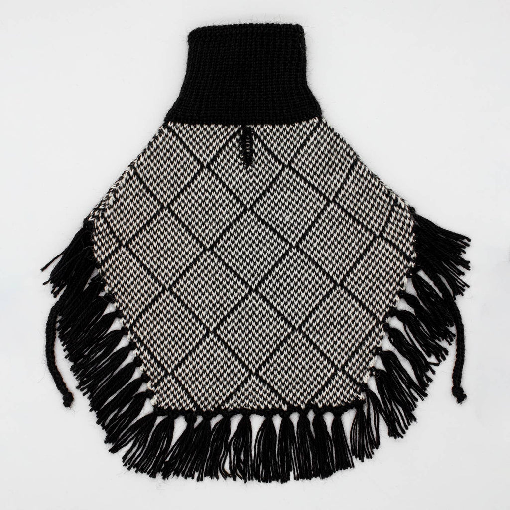 Alqo Wasi Diamond Black Alpaca Dog Poncho