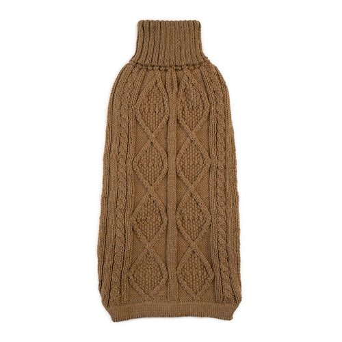 Camel Aran Alpaca Dog Sweater