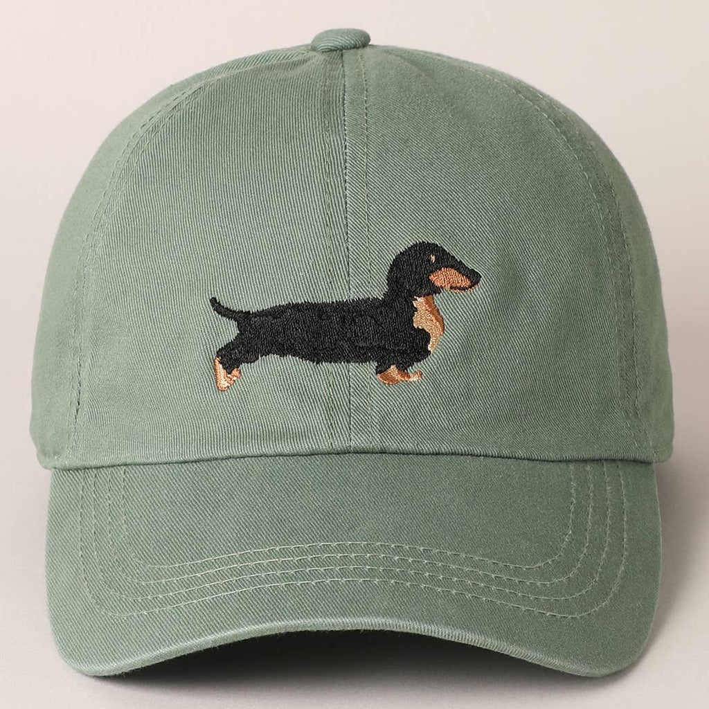 The Damoré Embroidered Dog Motif Cap