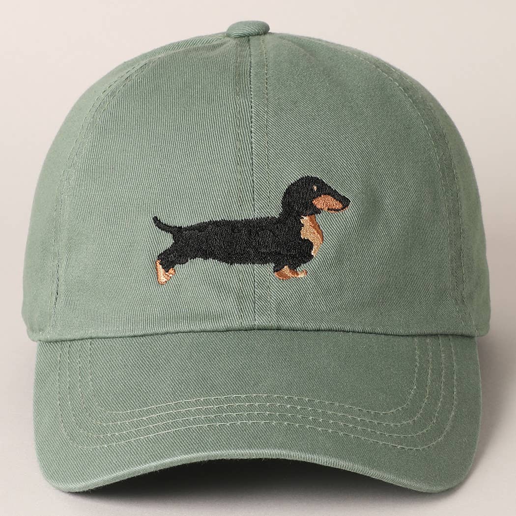 The Damoré Embroidered Dog Motif Cap