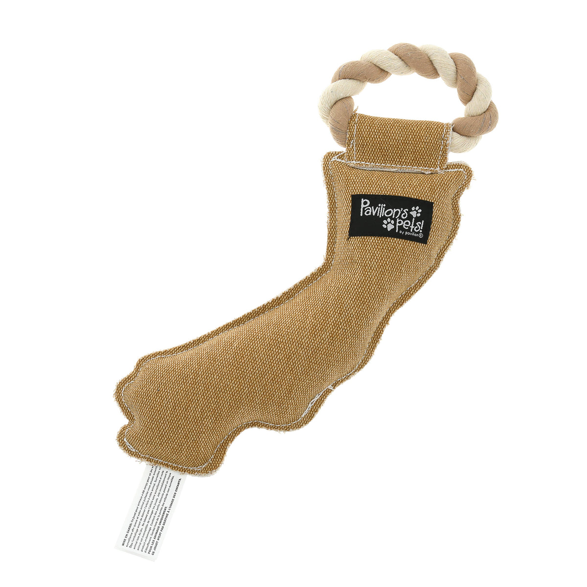 California - 12" Canvas Dog Toy with Rope