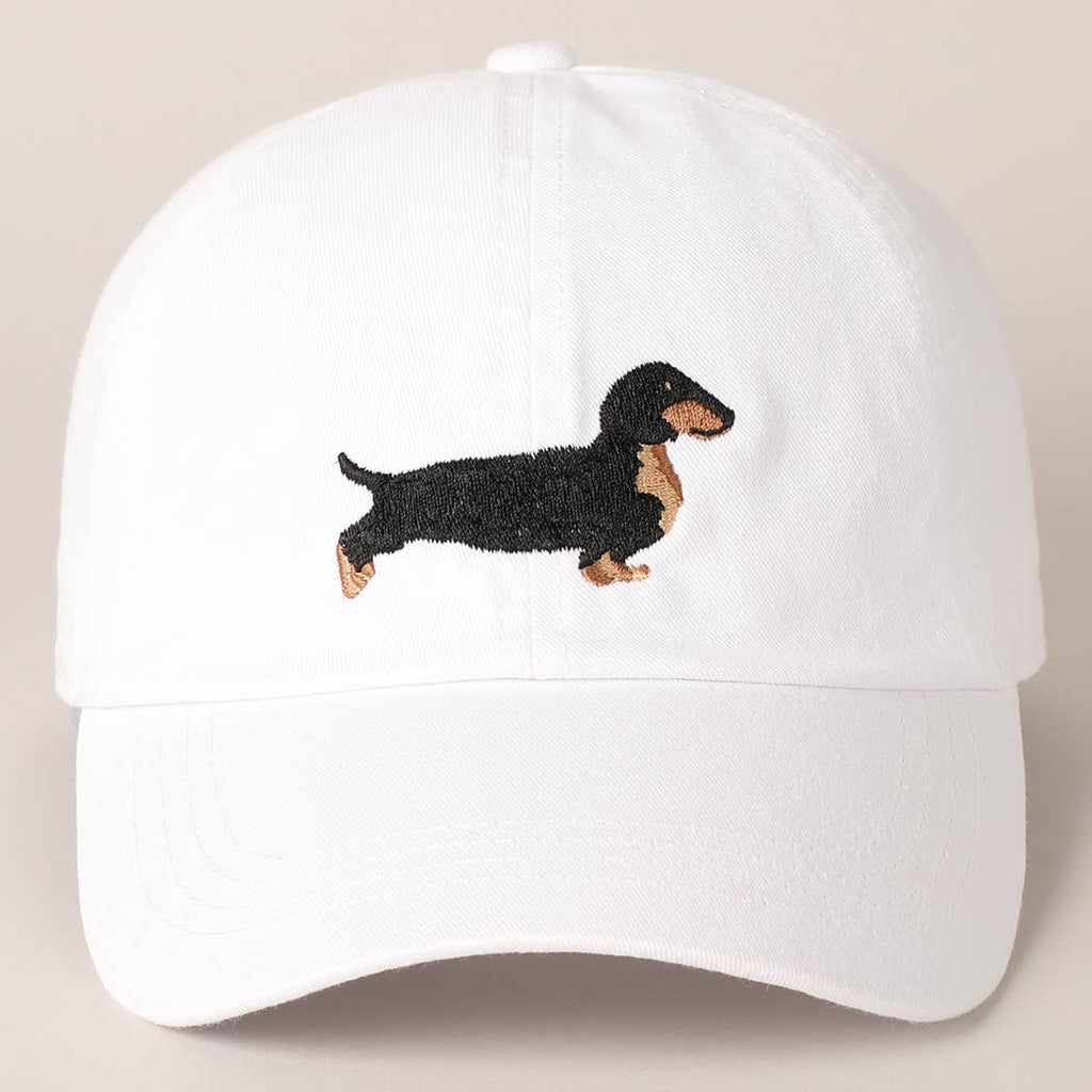 The Damoré Embroidered Dog Motif Cap
